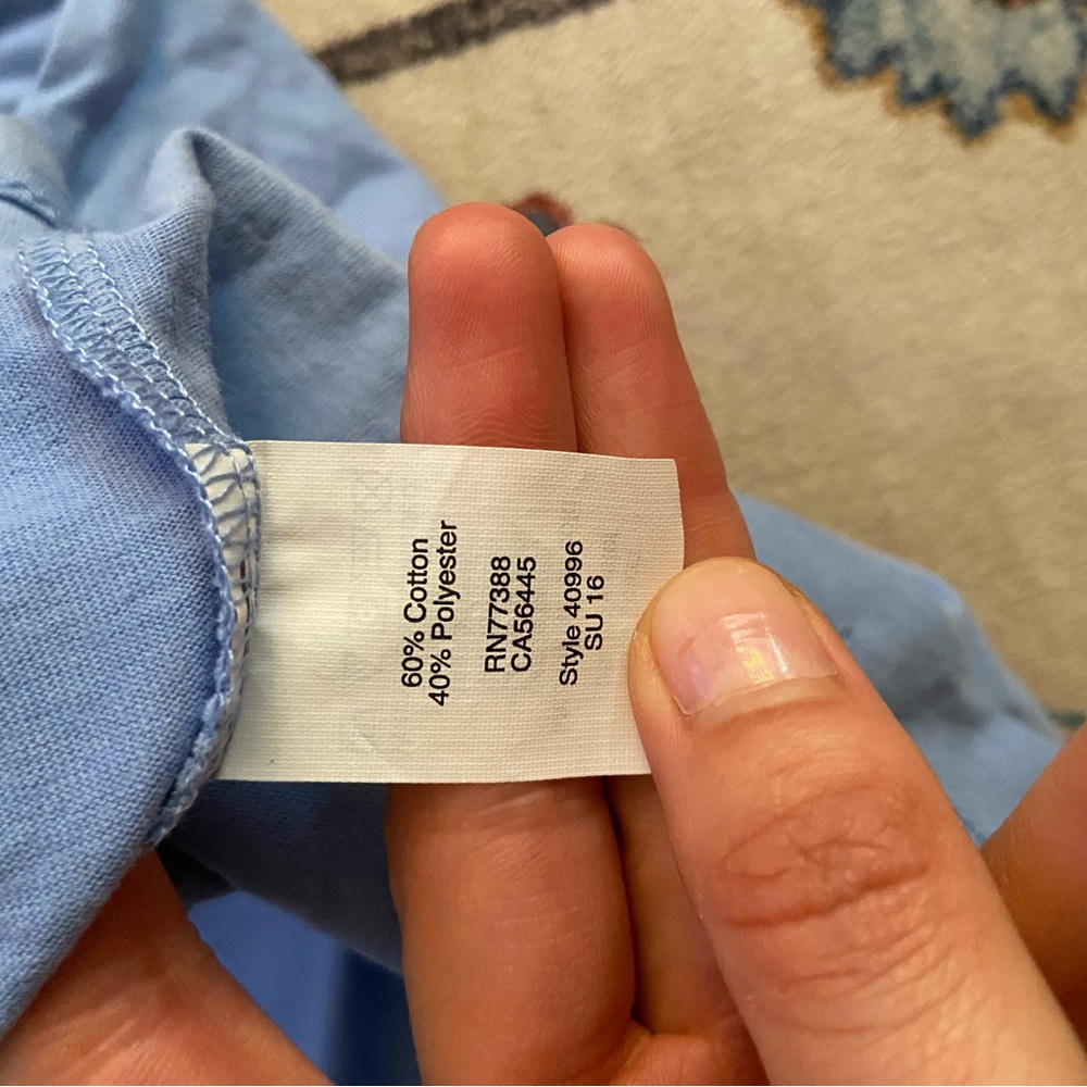 NWOT J. Crew Slim Washed Light Blue V Neck T Shirt Size XL - Picture 3 of 3